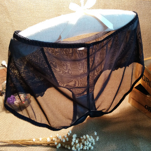柔韧透明透视网纱性感诱惑 精美中腰女士三角内裤女三角裤头裤衩