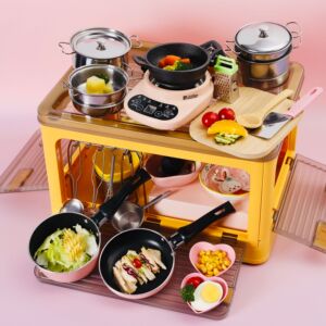 小厨房真煮全套儿童套装过家家煮饭小儿可吃网红做饭具鹿上玩具店80