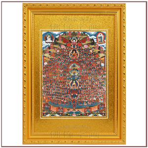 添福慧结缘佛教藏传佛教觉囊派皈依境相框塑封高清坛城唐卡佛像