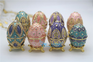 俄罗斯复活节彩蛋锡金属工艺品多彩色小彩蛋摆件家居饰品柜台摆设