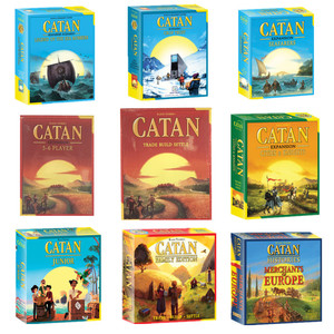 跨境英文版卡坦岛桌游CATAN基础扩展5-6海洋益智休闲玩具游戏卡牌