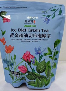 台湾阿华师超油切冷泡绿茶三角立体茶包4克*20包添加玫瑰花瓣清香