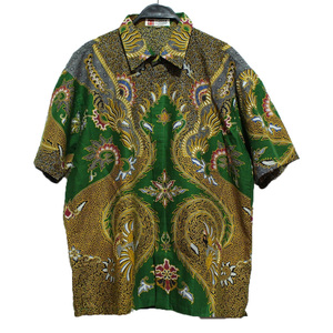 wgj7810淘宝2021印尼进口男装宽松大码长袖花衬衫表演服尖领男士