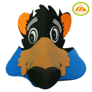 大野灰狼头饰套动物面具儿童大人帽子幼儿园运动会游戏表演出道具