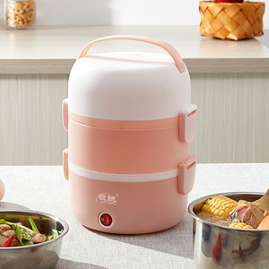 可插电加热上班族保温便当盒电热饭盒蒸煮热饭菜神器自热多功能