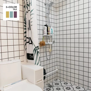 北欧粗线小白砖 厨卫瓷砖卫生间厨房格子面包砖白色浴室釉面墙砖