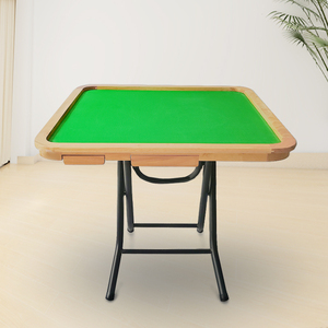 手动实木麻将桌折叠手搓麻雀枱方台家用可餐桌两用简易象棋牌桌子