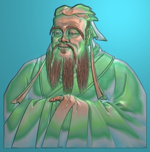 精雕图 浮雕图 1450人物图 圣人头像浅浮雕 孔子 挂件图 牌子图