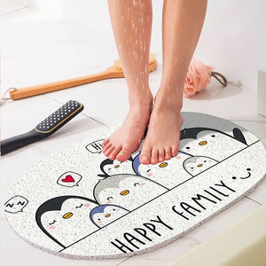 淋浴房地垫镂空网格pvc丝圈浴室门口吸水脚垫防滑防水儿童孩卡通