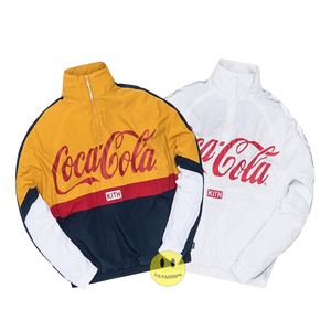 kith coca-cola quarter-zip nylon 联名可口可乐 拼接冲锋衣外套