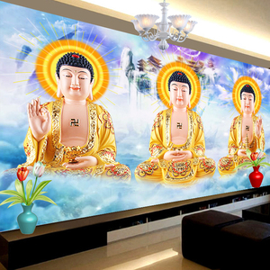 钻石画三如来佛祖阿弥陀佛释迦牟尼药师佛钻石绣圆钻满钻粘贴钻绣