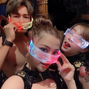 促销舞依芭酒吧ds演出服配饰gogo气氛道具led发光炫彩个性眼镜