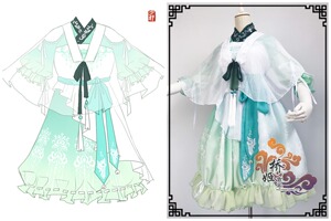 古装/cos 汉元素【长歌小裙子】 萌萝莉可日常桥姬古风 剑三