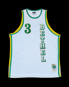 reebok美版元年阿伦艾弗森贝泽高中3号au刺绣球衣背心白色篮球服