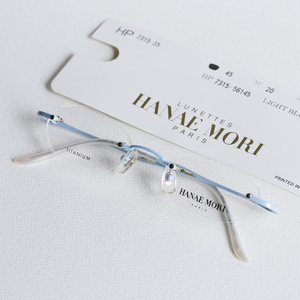 【小翻】N1kon+HANAE MORI森英惠钛titanium无框小脸眼镜架日本制