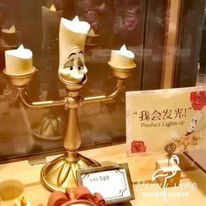 上海迪士尼时钟先生美女与野兽卢米亚蜡烛台灯葛士华床头卧室摆件