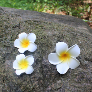 仿真夏威夷头花刘海发夹边夹新娘个性写真度假鸡蛋花发夹头饰发饰