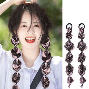 假发头绳女灯笼泡泡辫麻花辫子发绳双马尾女脏辫拳击辫假发片头饰