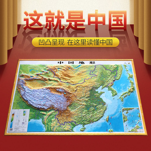 000人付款淘宝实景地图沙盘模型定制中国地图3d模型制作区域地图立体