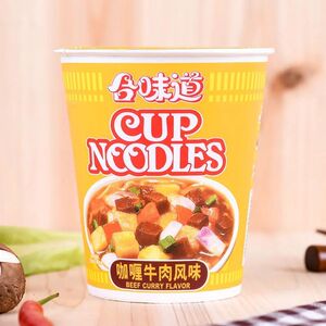 nissin/日清 合味道咖喱牛肉风味杯面87g/杯 方便面泡面开杯乐