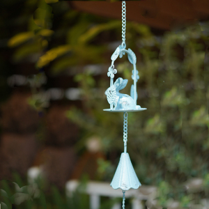 铸铁复古风铃手摇铃铛门挂挂件挂饰客厅阳台户外庭院花园摆件壁饰