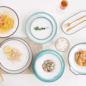昌泰陶瓷碗碟子套装家用欧式骨瓷餐具碗筷器吃饭套碗盘子中式组合