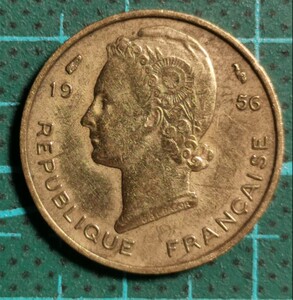 法属西非 1956年 5法郎 硬币