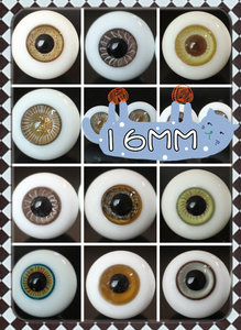 bjd娃娃16mm眼睛sd娃娃1/3分4分巨婴棕色浅褐色巧克力仿真人眼珠