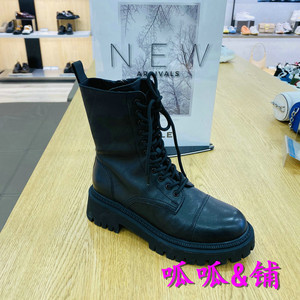 专柜正品belle/百丽2020年冬款女短靴 休闲马丁靴3cn61dd0 3cn61