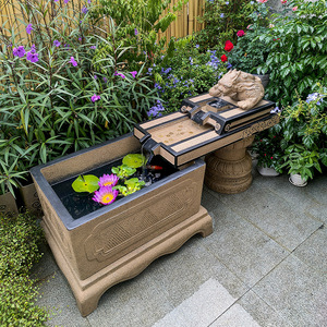 户外水池庭院花园流水