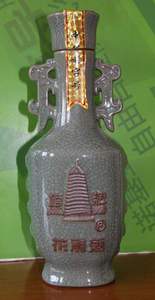 仿古双耳碎瓷艺术酒瓶 塔牌花雕酒瓶高26厘米（一斤装）43