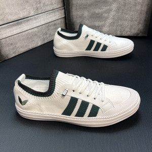 香港代购 专柜supreme同款小白鞋男鞋夏季透气休闲一脚蹬男板鞋男