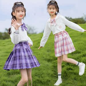00稚豆儿旗舰店天猫jk制服裙正版套装全套闺蜜春装儿童学院风校服