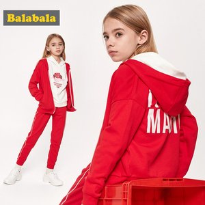 巴拉巴拉女童春装运动套装两件套中大童2019新款童装洋气外套