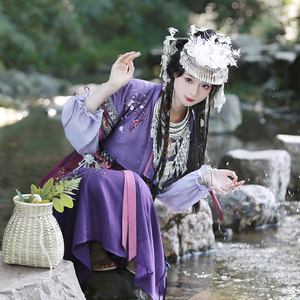 【蛊灵】 梨花渡 异域风苗疆少女改良汉服春季新款汉元素套装女