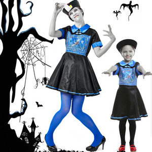 万圣节成人儿童服装女大人角色扮演cos服僵尸清朝恐怖吸血鬼衣服