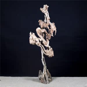 厂家销售自然形成主题烟雾造型朽木树根装饰造型侘寂风创意摆件