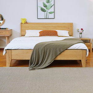 北欧全实木床1.8米纯柏木床1.5米中式婚床现代简约卧室家用双人床