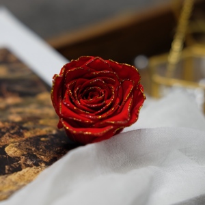 大红玫瑰干花