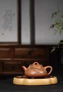 宜兴紫砂东坡（降坡泥)石瓢壶青年陶艺家许云飞手工制作段泥茶壶