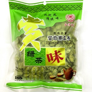 台湾谢记绿茶味雪白南瓜子大颗粒饱满绿茶瓜子可团购3袋赠1袋包邮