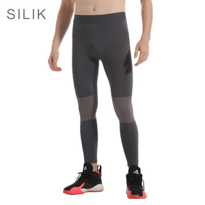 SILIK斯力克瑜伽长裤男健身高弹足球篮球训练打底跑步运动紧身裤