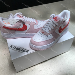 khaki24 nike air force 1 af1 情人节白粉红空军板鞋 dd3384-600