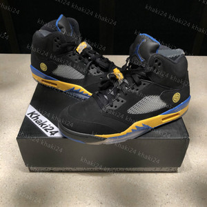 khaki24 air jordan 5 shanghai aj5 上海 黑蓝黄 申 136027-089