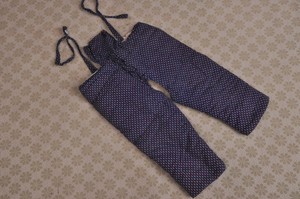 80年代儿童影视道具服装67手工纯棉碎花布背带棉裤my4580怀旧