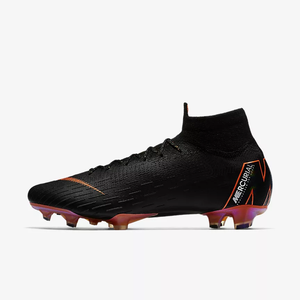 91正品nikesuperfly 6 elite fg刺客12超顶黑色足球鞋ah7365-081