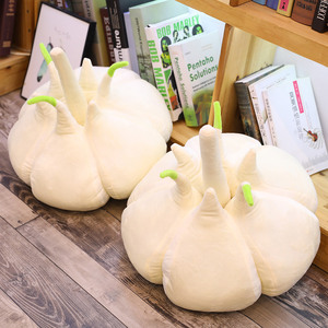 仿真大蒜公仔头蒜毛绒玩具布娃娃萌枕头睡觉餐厅厨房装饰蒜瓣抱枕