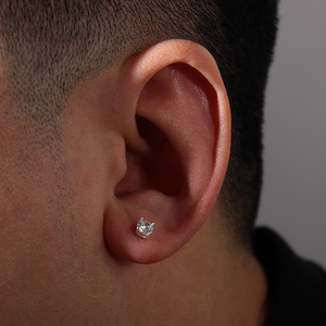 钻石耳钉男单只