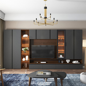 北欧轻奢ins风客厅大组合电视柜现代简约背景墙柜储物欧式电视柜