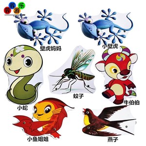 小壁虎借尾巴动物头饰 儿童表演道具 幼儿园课本剧讲故事舞会面具